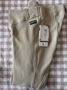 Kerrits Tan Microcord Kneepatch Breech